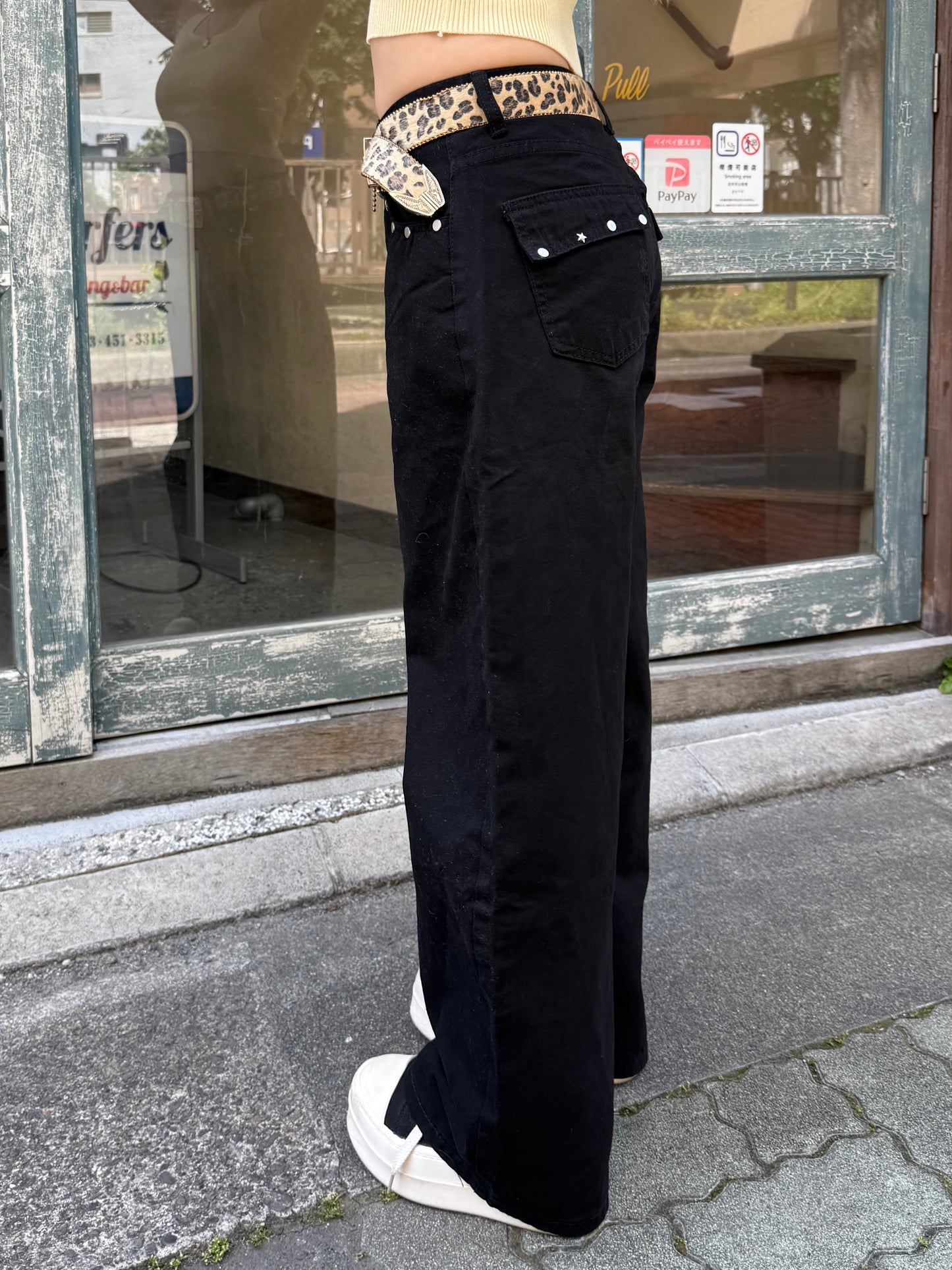 ハイウエストブラックパンツ DPB73612