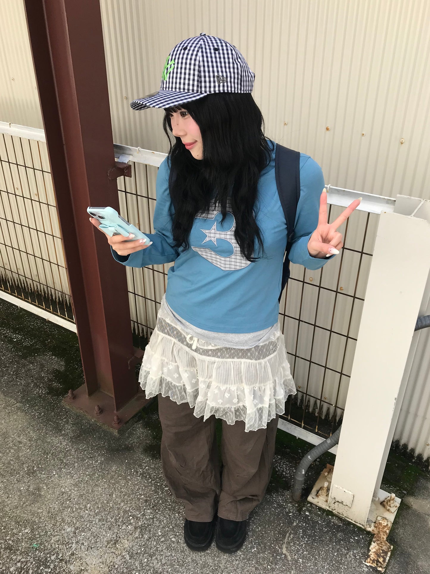 アンニュイデザインチェックスカート DPB89255