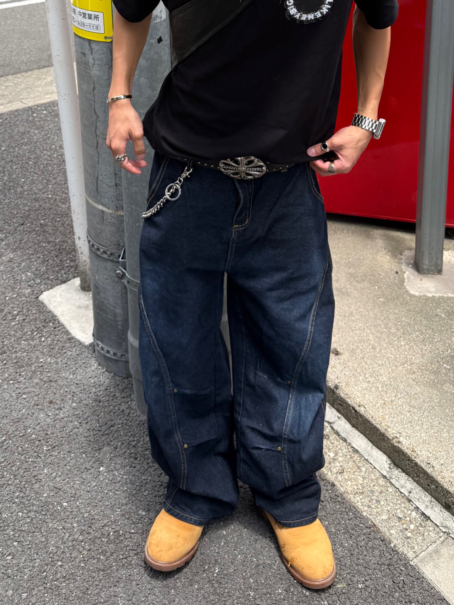 カーブラインワイドデニムパンツ DPB90008