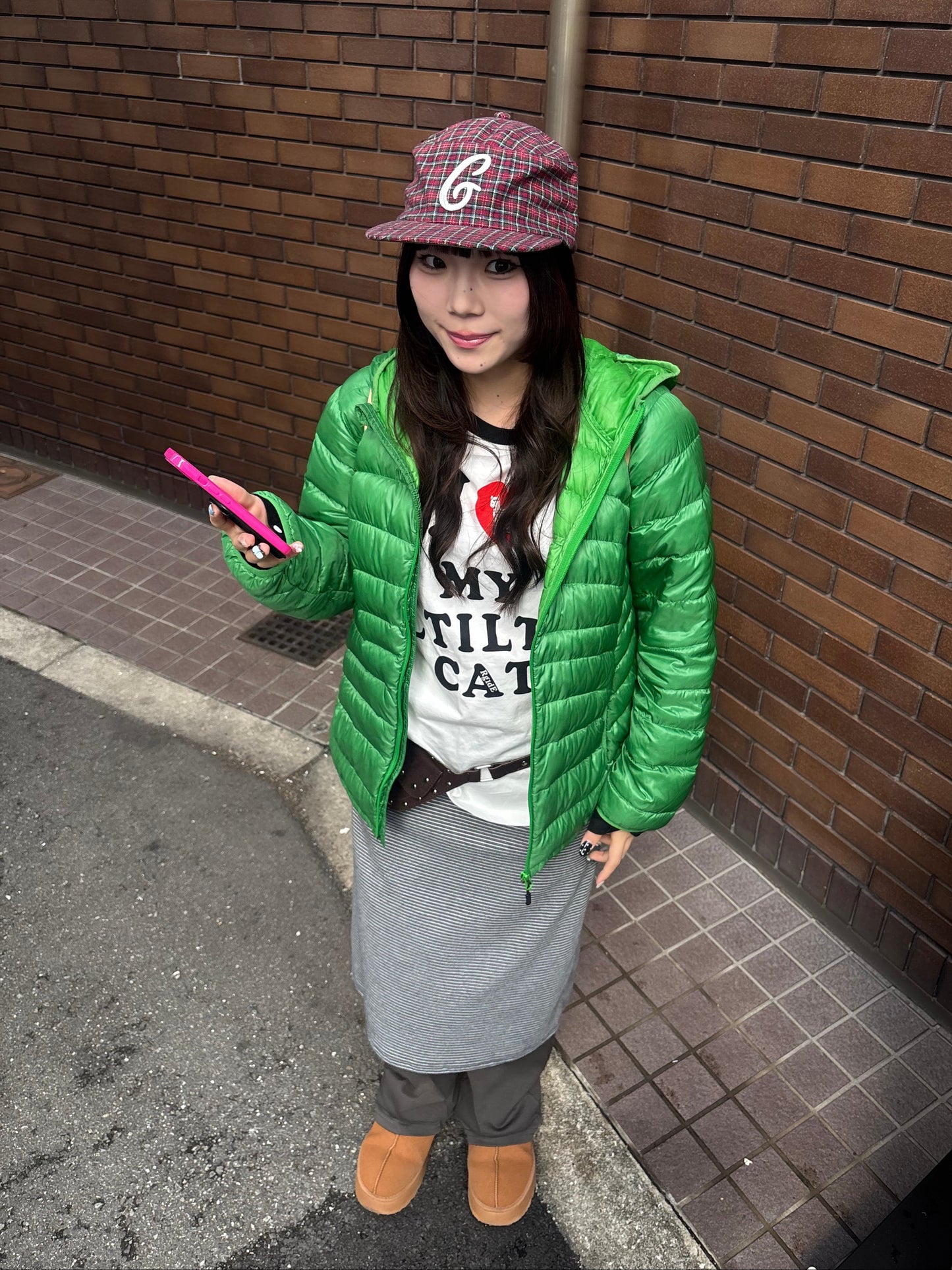 ストライプレイヤードスカートパンツ DPB89143