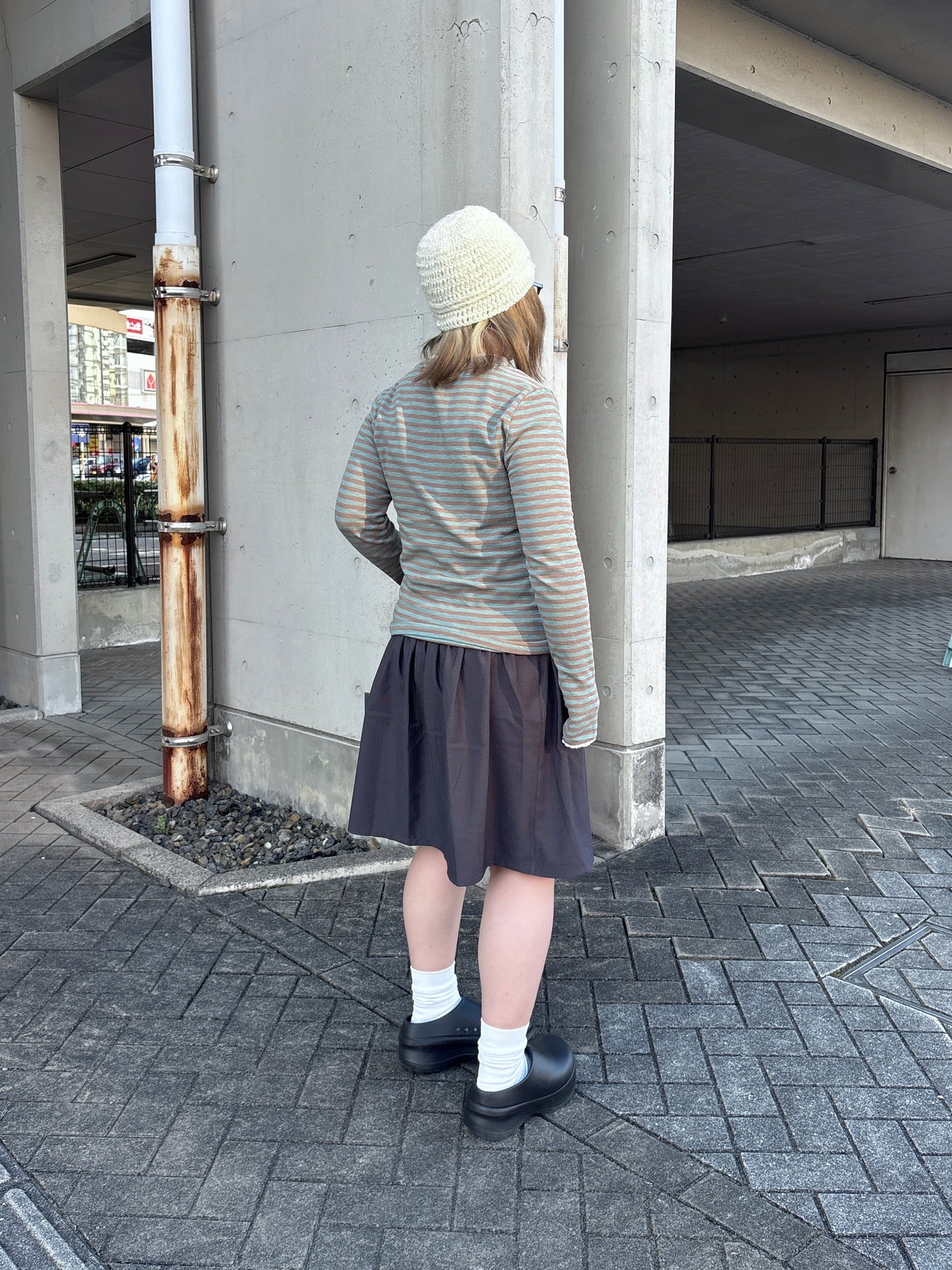 ボーダーヘンリーネックTシャツ DPB97097