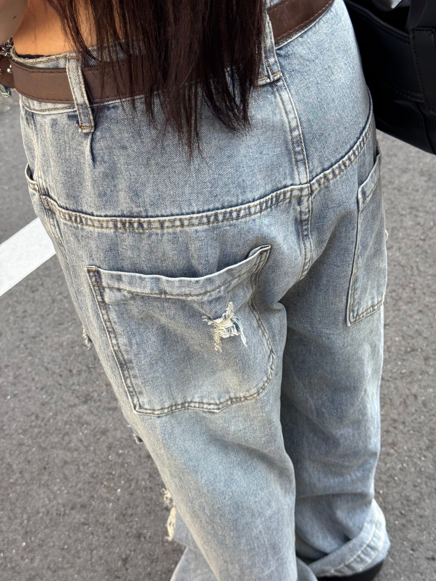 ヘビーダメージワイドデニムパンツ DPB86079