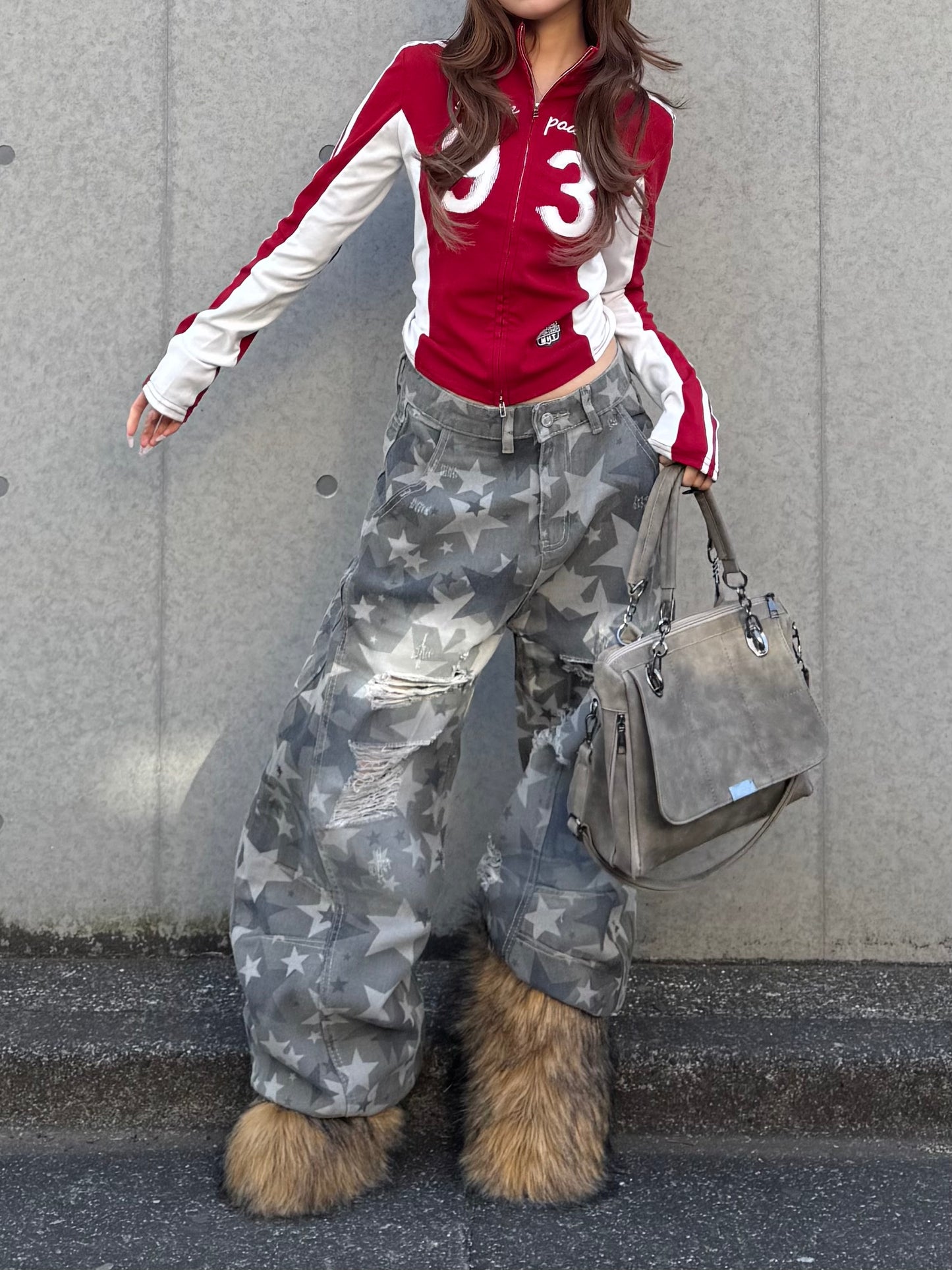 ダブルジップナンバートップス DPB86196