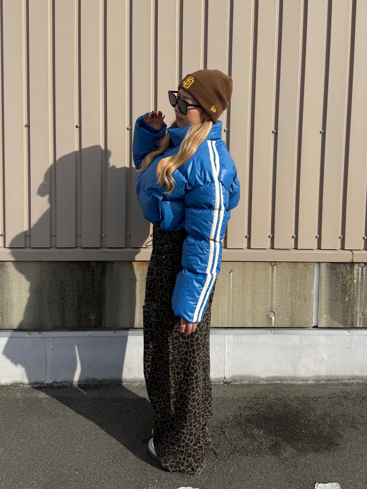 ダメージレオパードワイドパンツ DPB73538