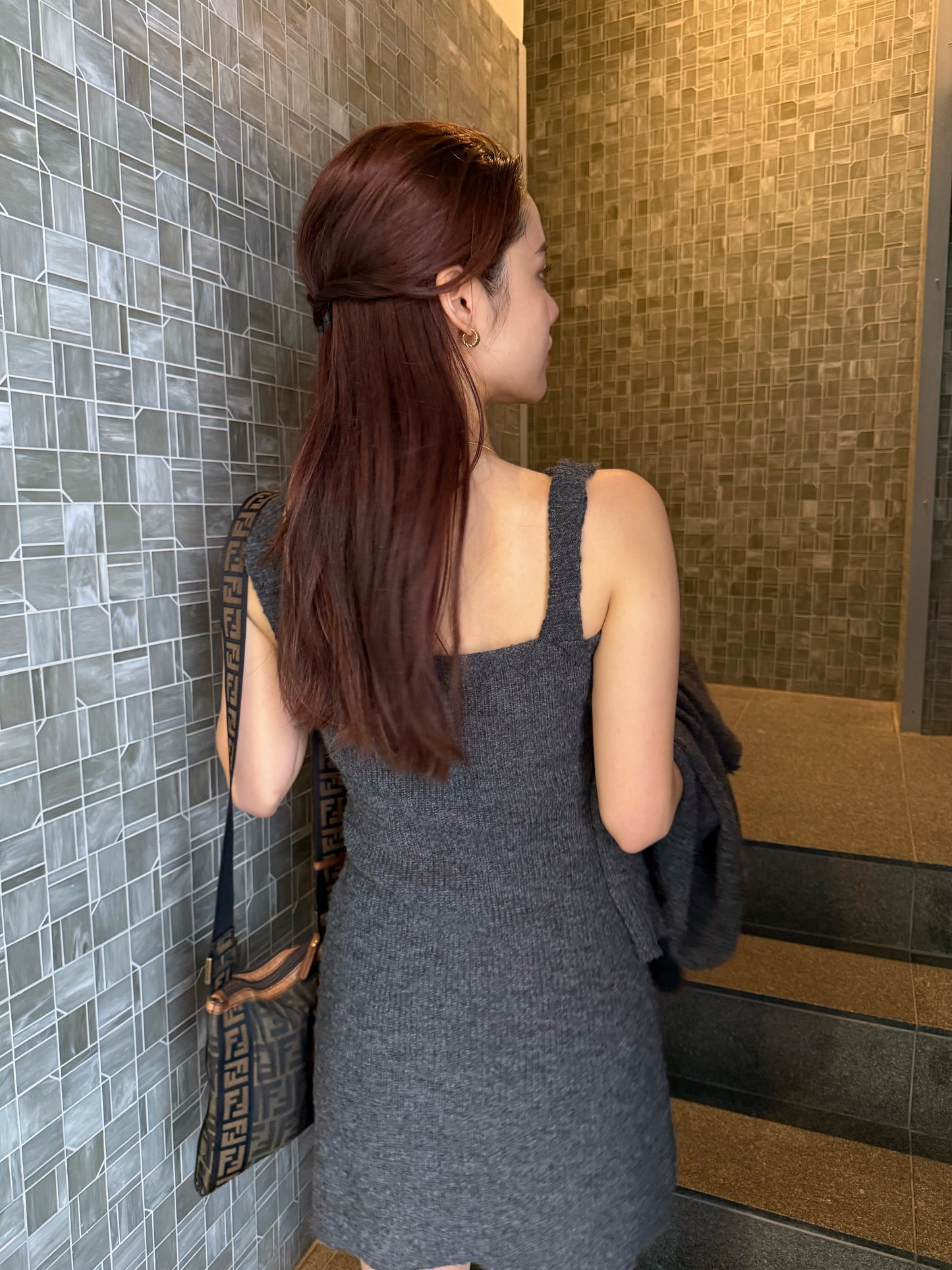 グレーセーターツーピースセット DPB47480