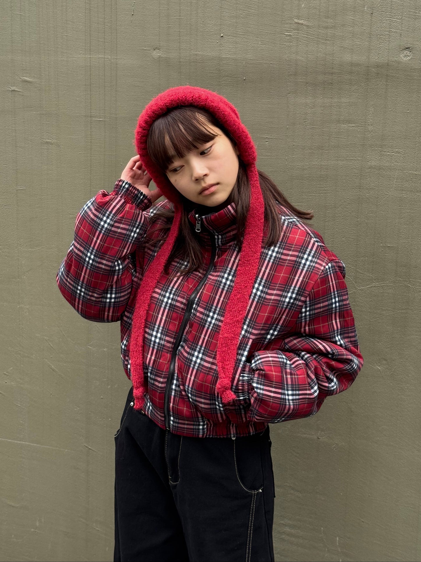 リバーシブルチェックダウンジャケット DPB91054