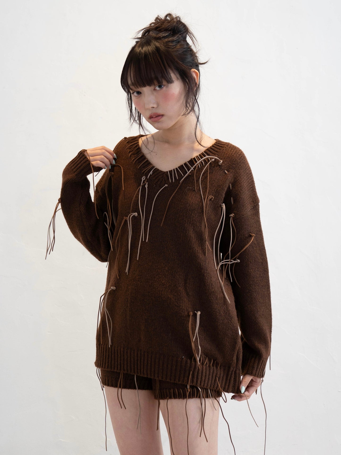 フリンジニットセットアップ DPC02011