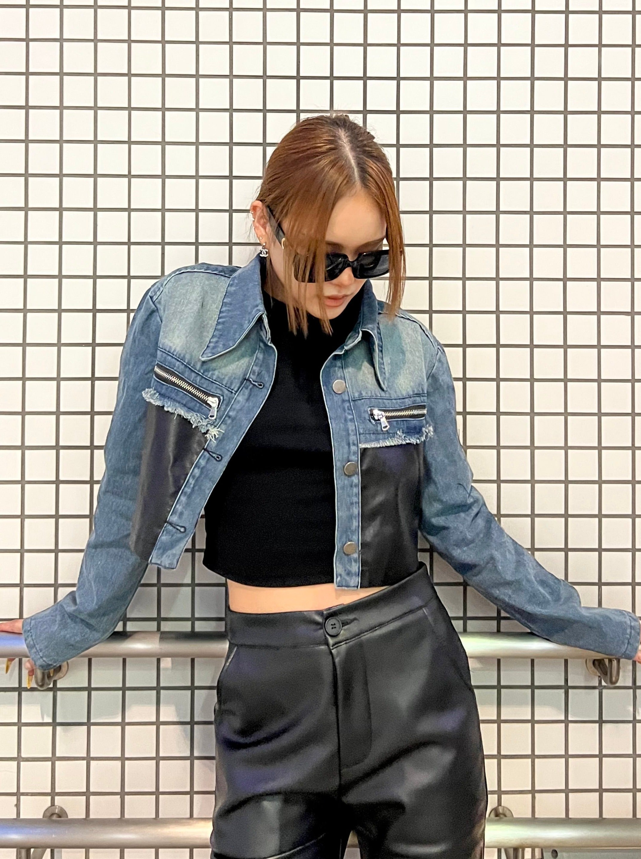 フェイクレザーデニムジャケット DPB06136 – CRAMMY