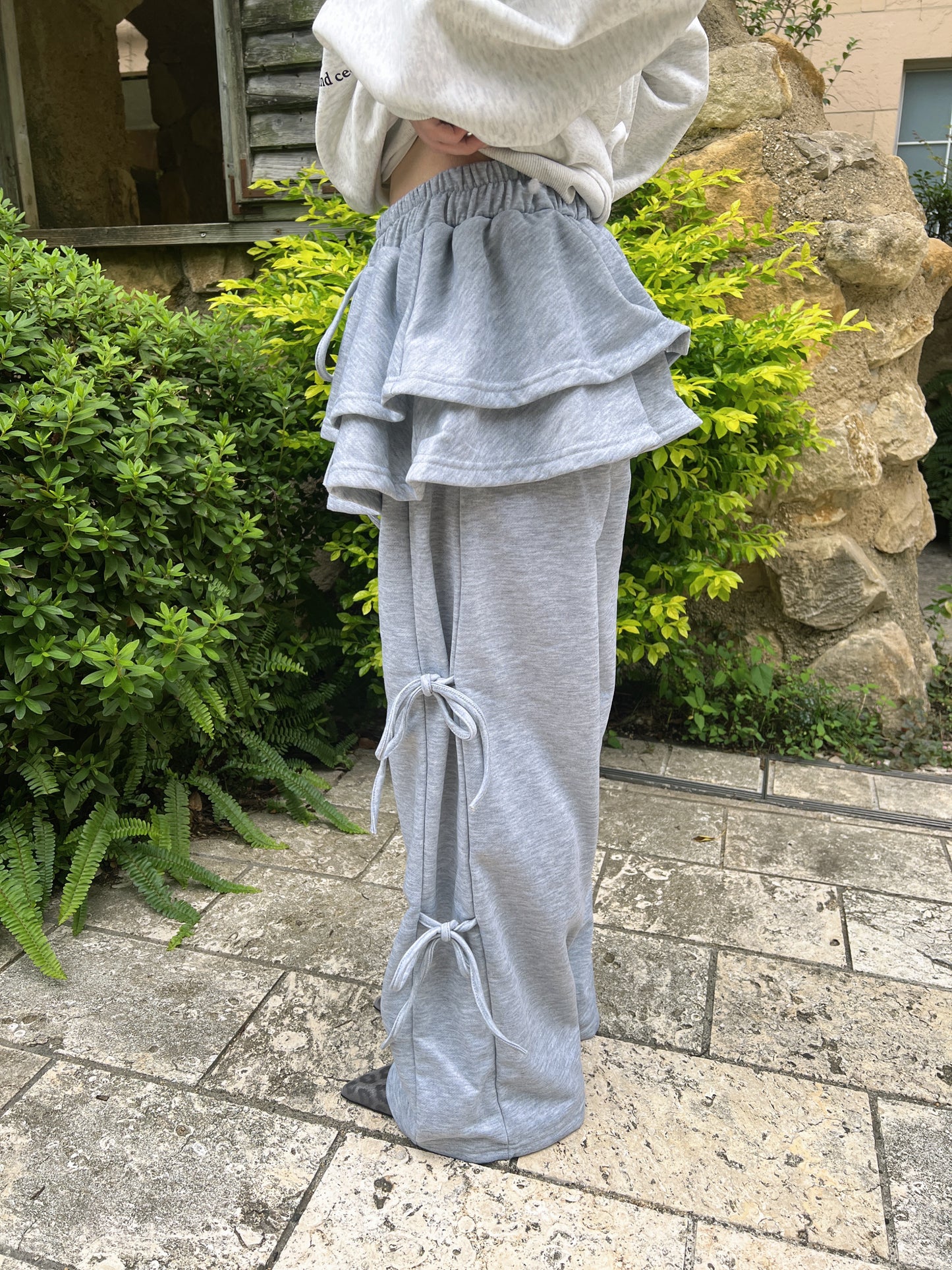 スカートレイヤードリボンスウェットパンツ DPB79200