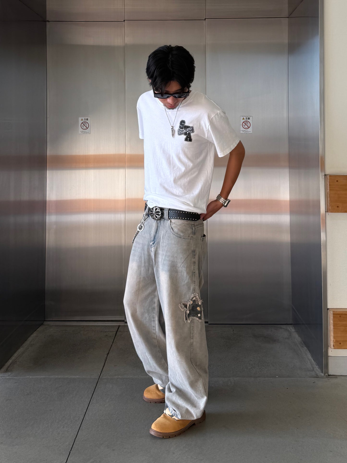 バックポイントカモフラデニムパンツ DPB90212