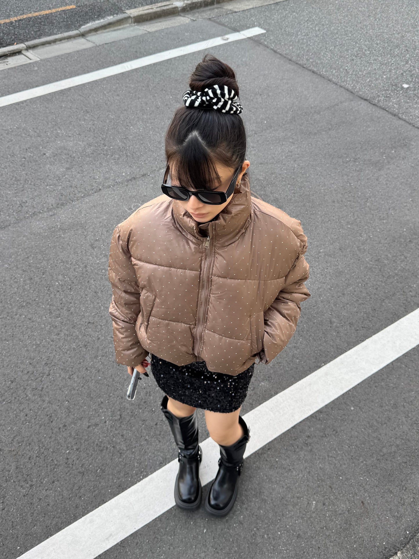 ラメショートダウンジャケット DPB86154