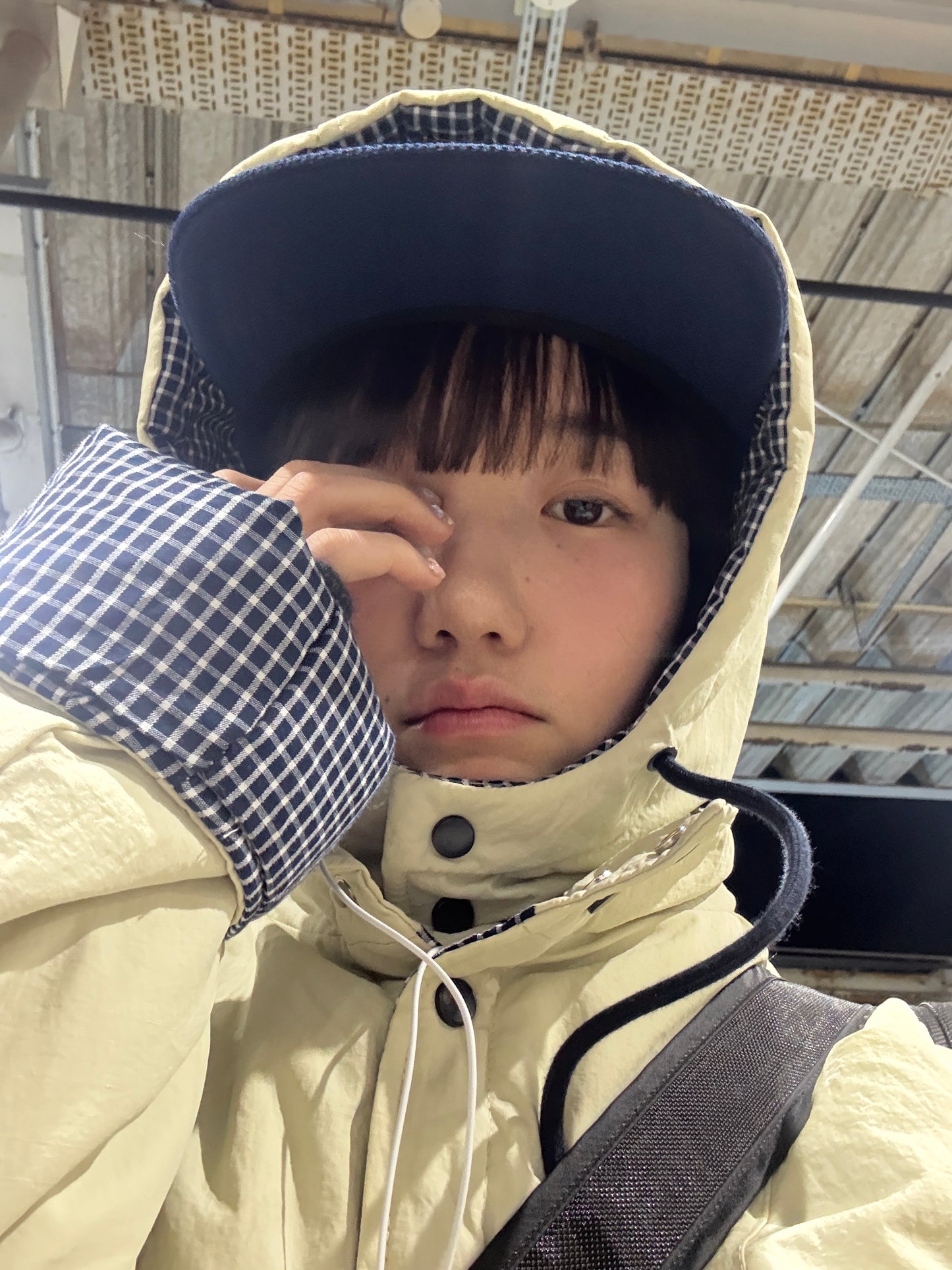 チェックダウンジャケット DPA43716