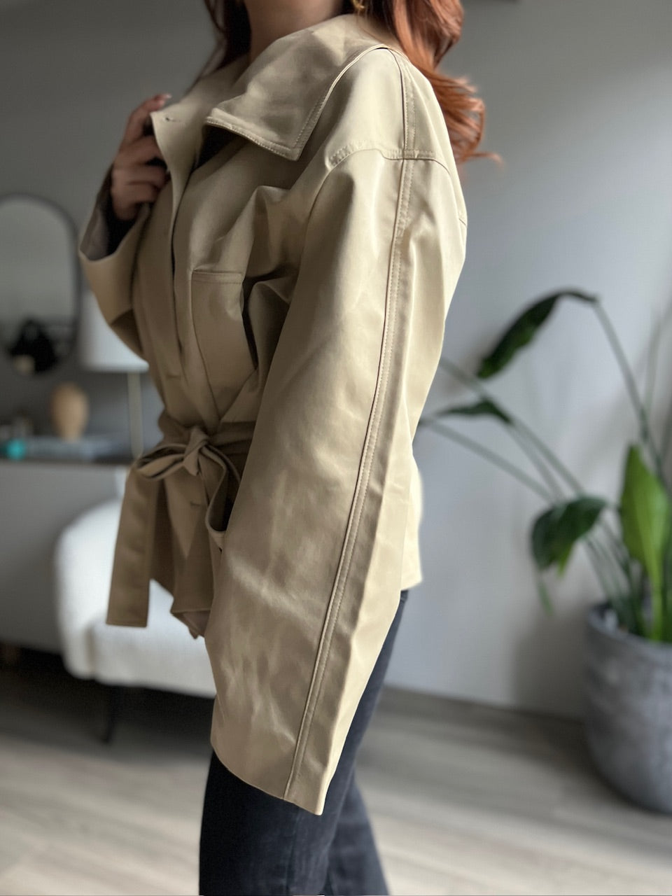 ベルト付きテーラードジャケット DPB56343