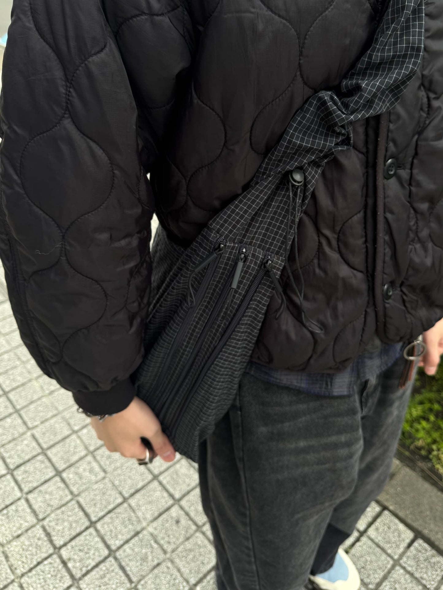 ナイロンチェックショルダーバッグ DPC03047