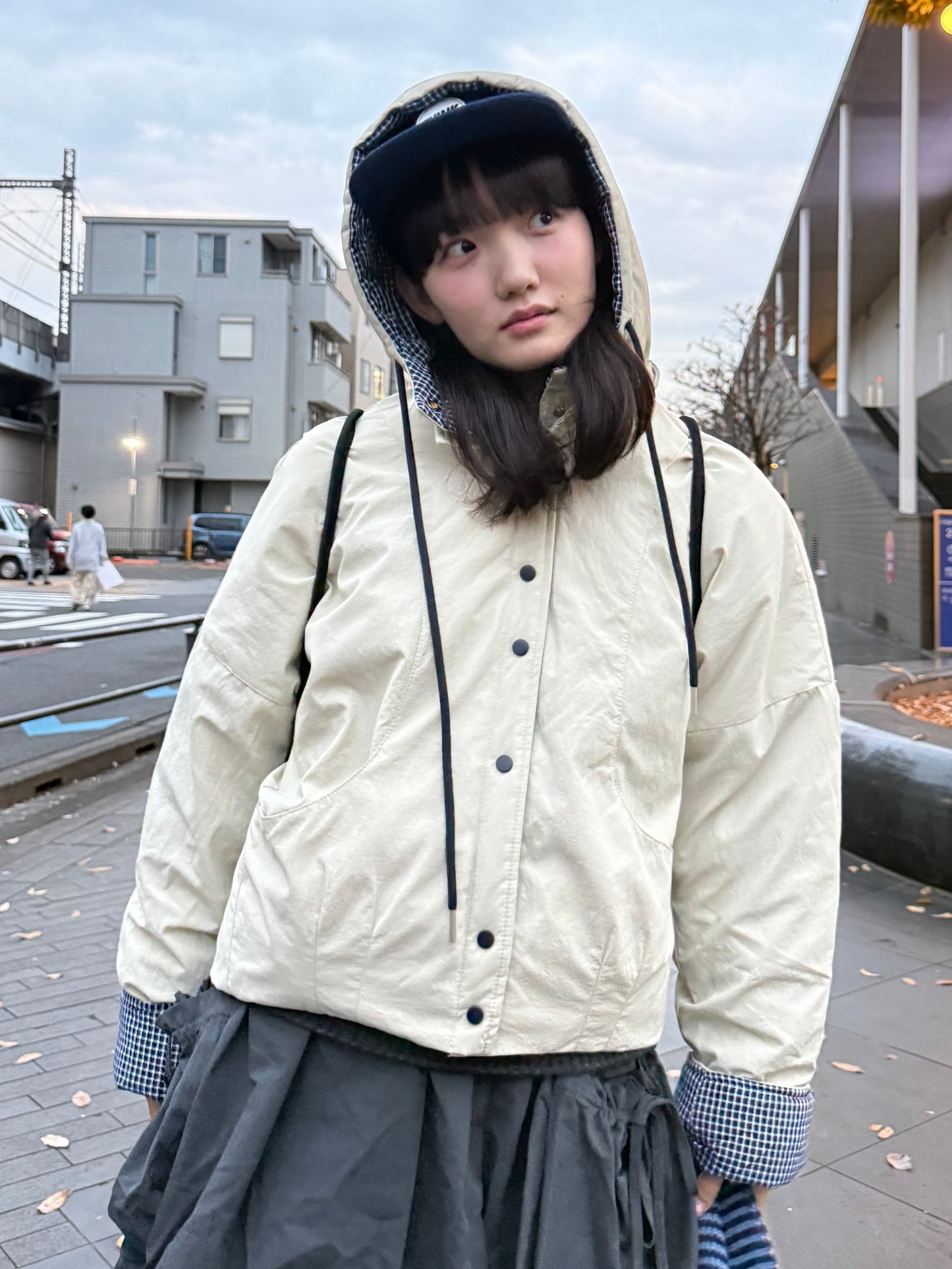 チェックダウンジャケット DPA43716