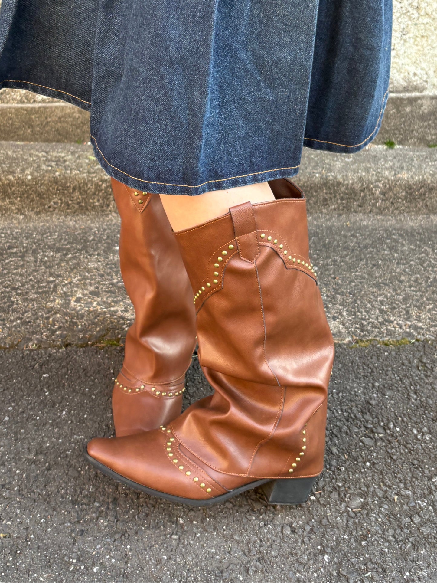 ダークブラウンウエスタンブーツ DPA43799