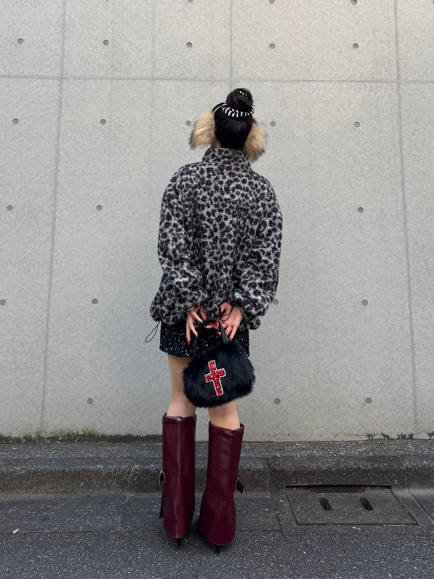 ボルドーバックルブーツ DPB86165