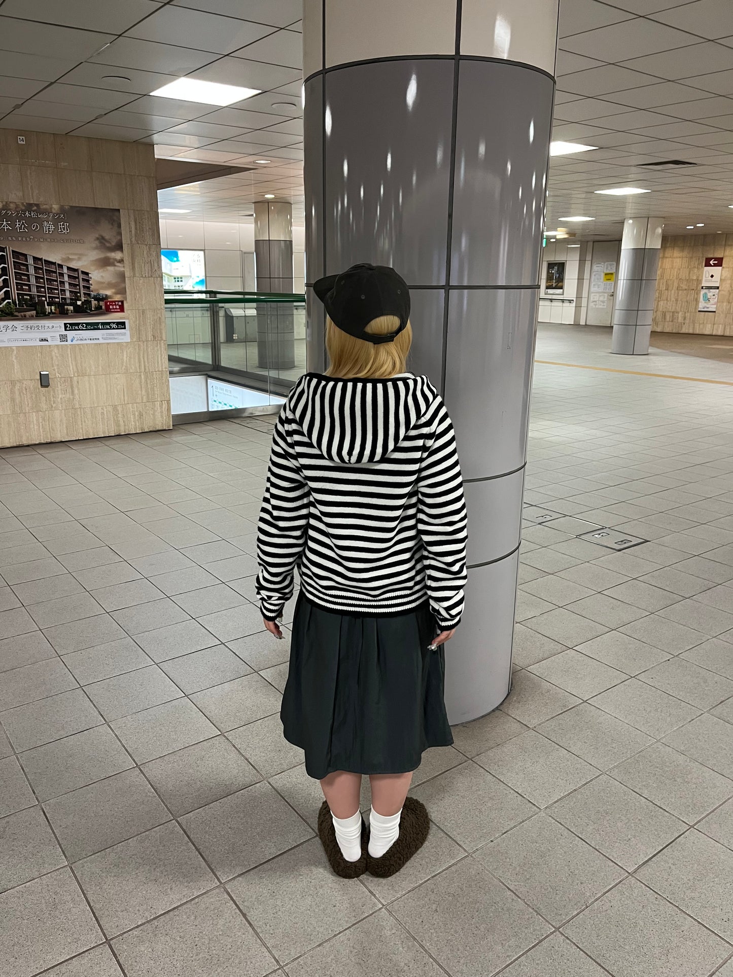 ボーダーニットジップパーカー DPB97030