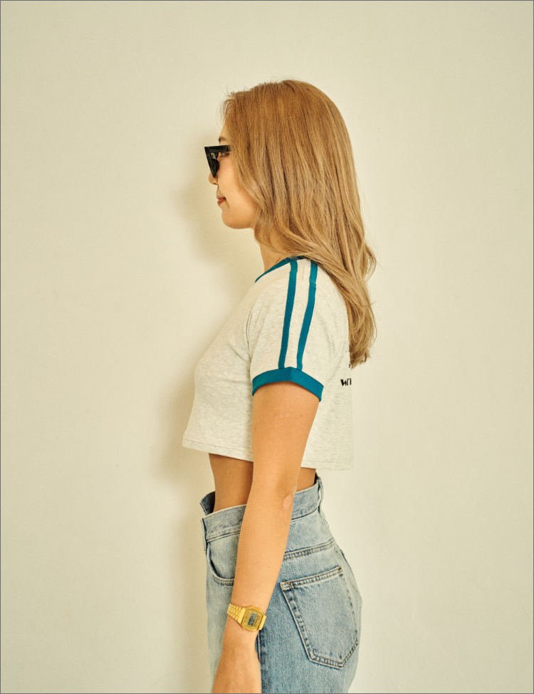 RiTyle CROPPED RINGER TEE