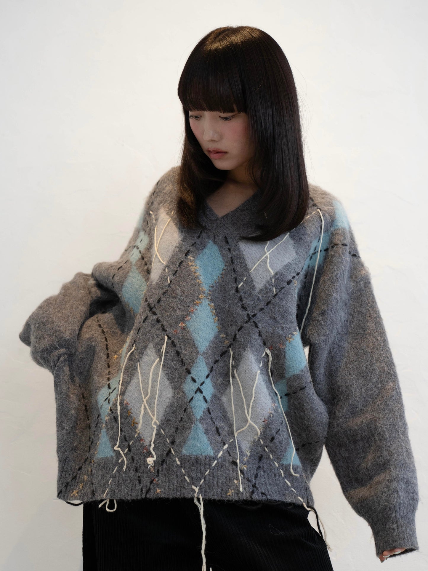 アーガイルチェックニット DPC02012