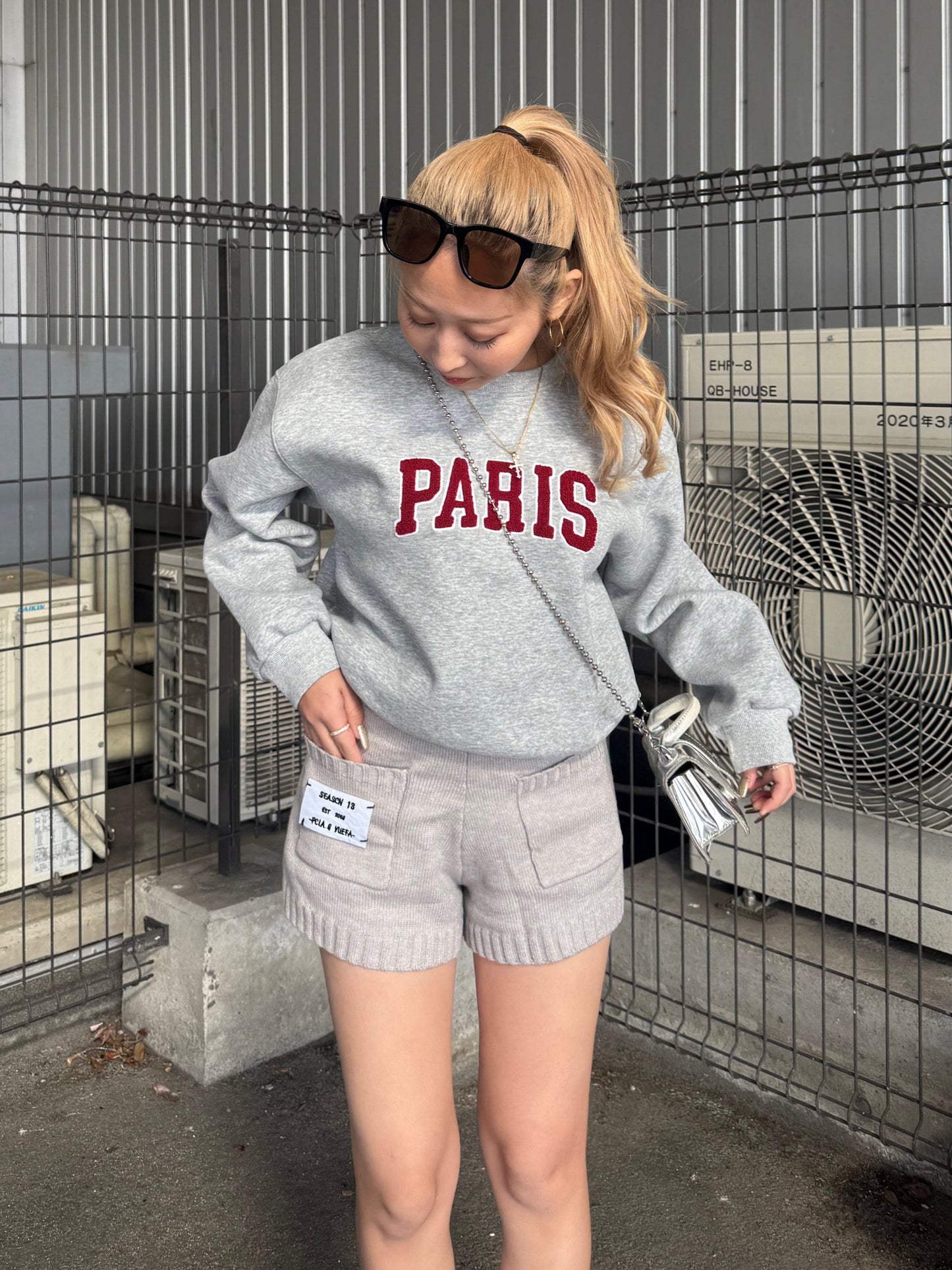 グレーニットショートパンツ DPB73485