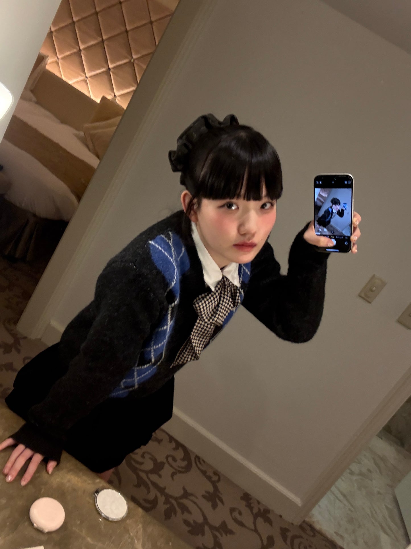 ブロックチェックスカーフ DPA43700