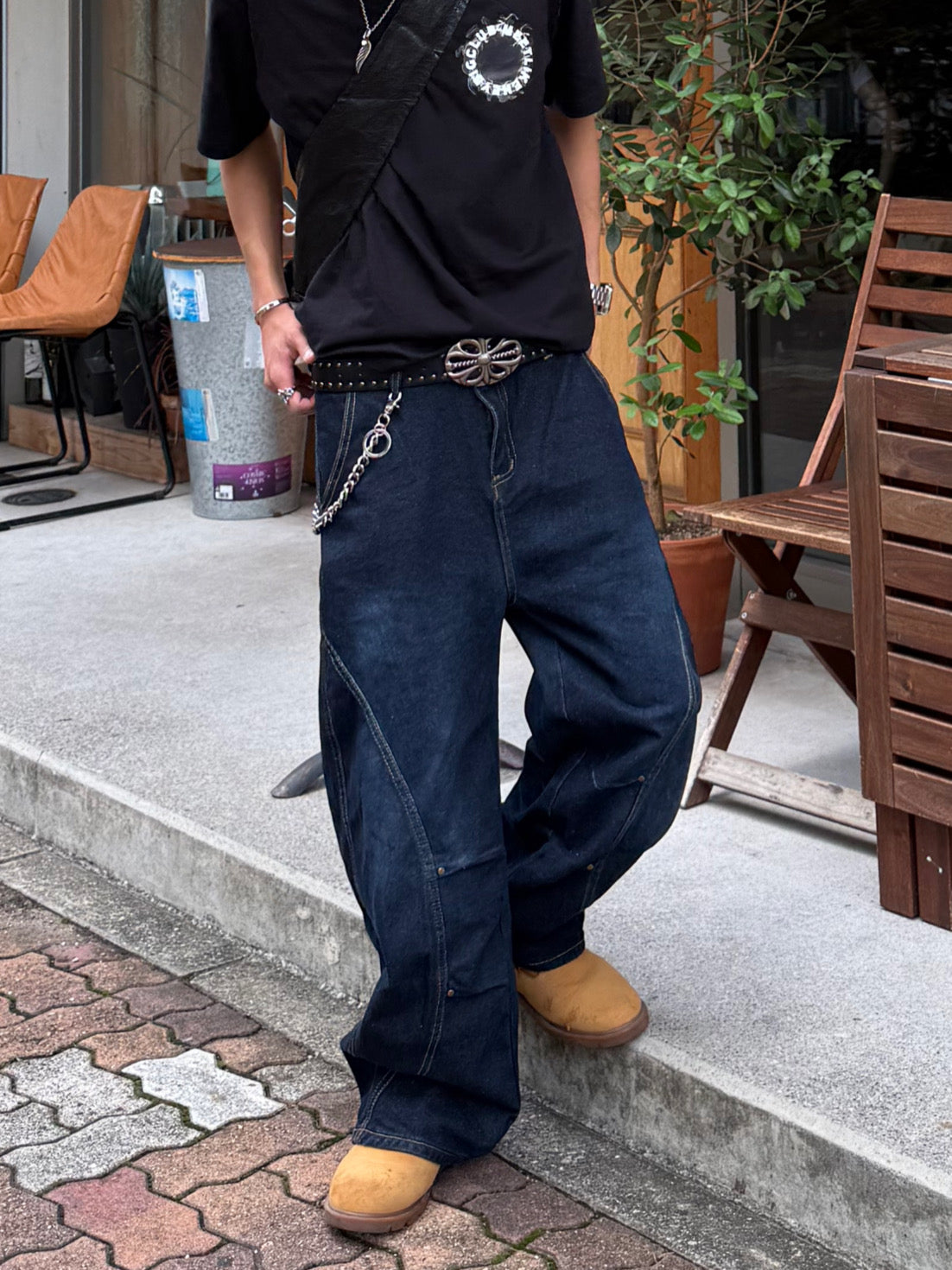 カーブラインワイドデニムパンツ DPB90008