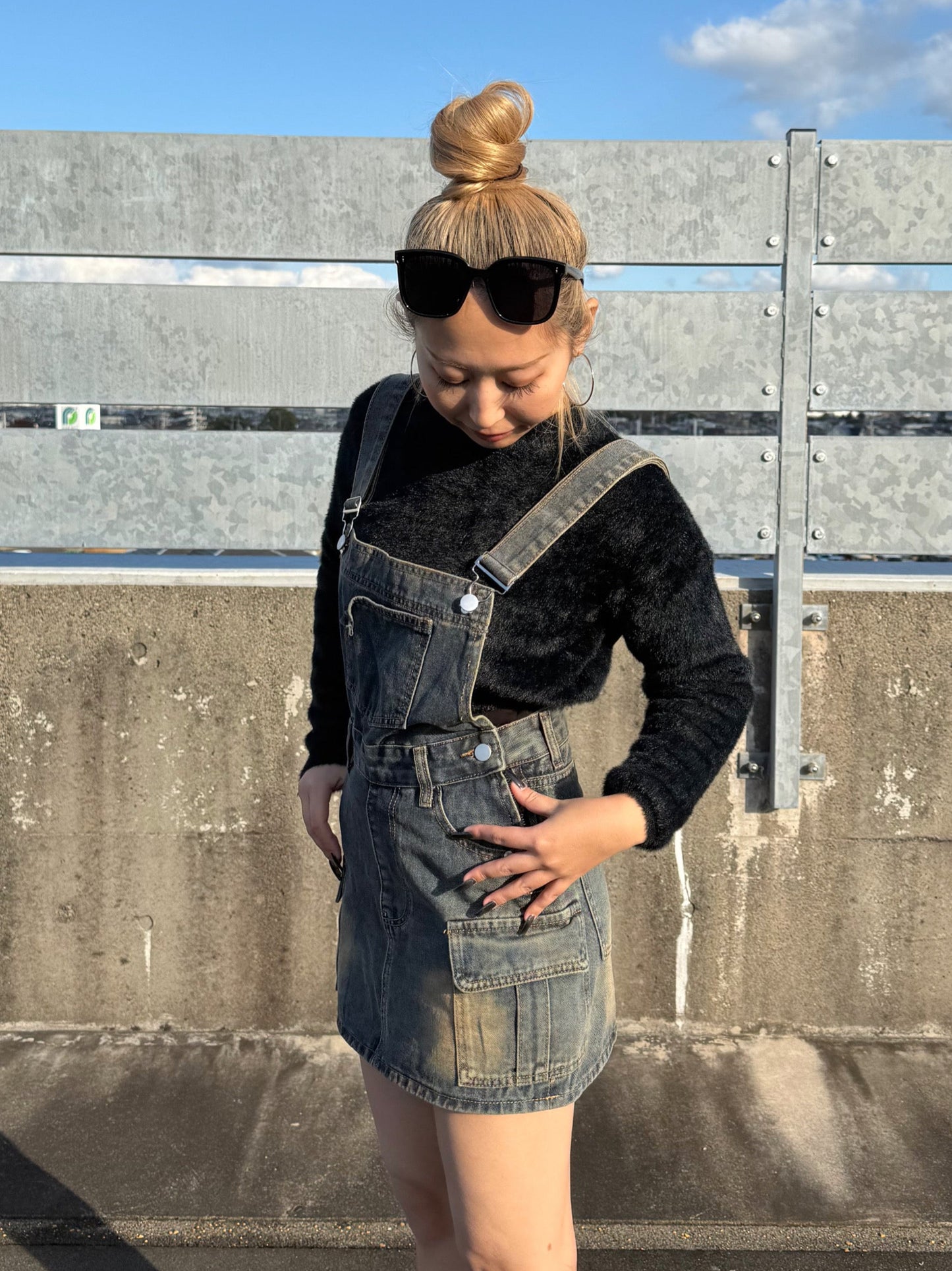 デニムミニサロペット DPB73502