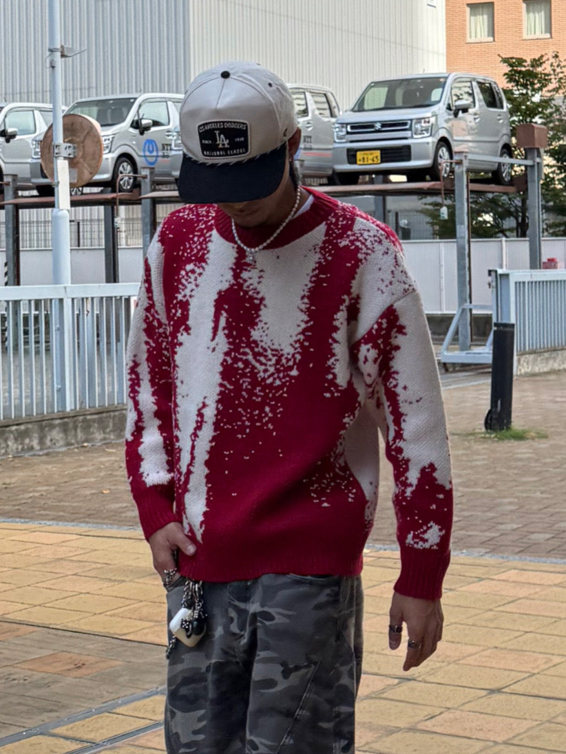 バイカラーデザインニット DPB90074