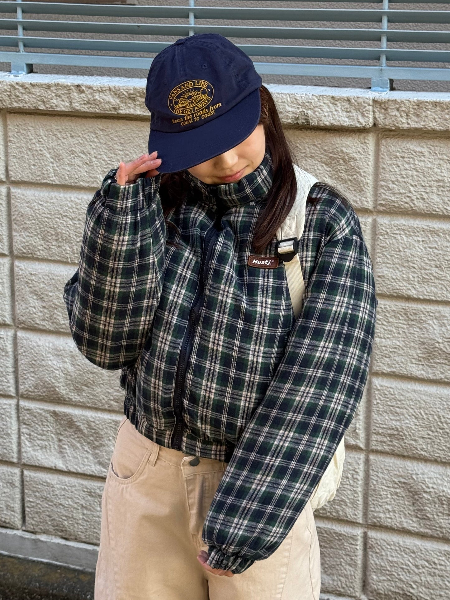 リバーシブルチェック中綿ジャケット DPB91075