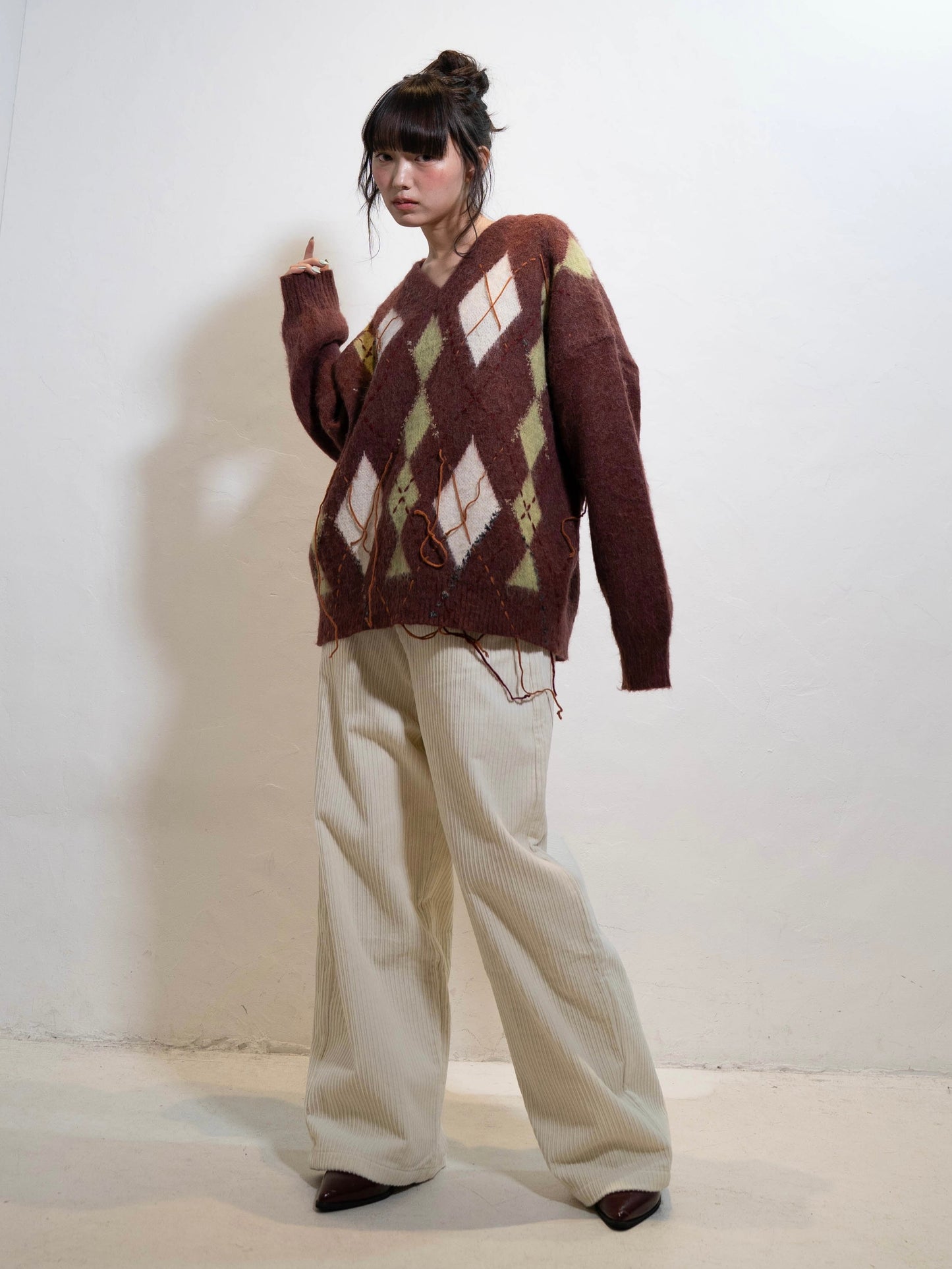 アーガイルチェックニット DPC02012