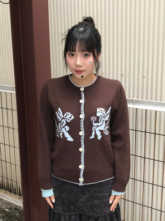 エンジェルブラウンニットカーディガン DPB89230