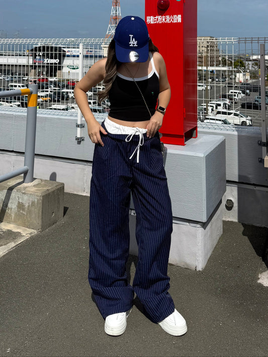 ストライプストレートパンツ DPB73581
