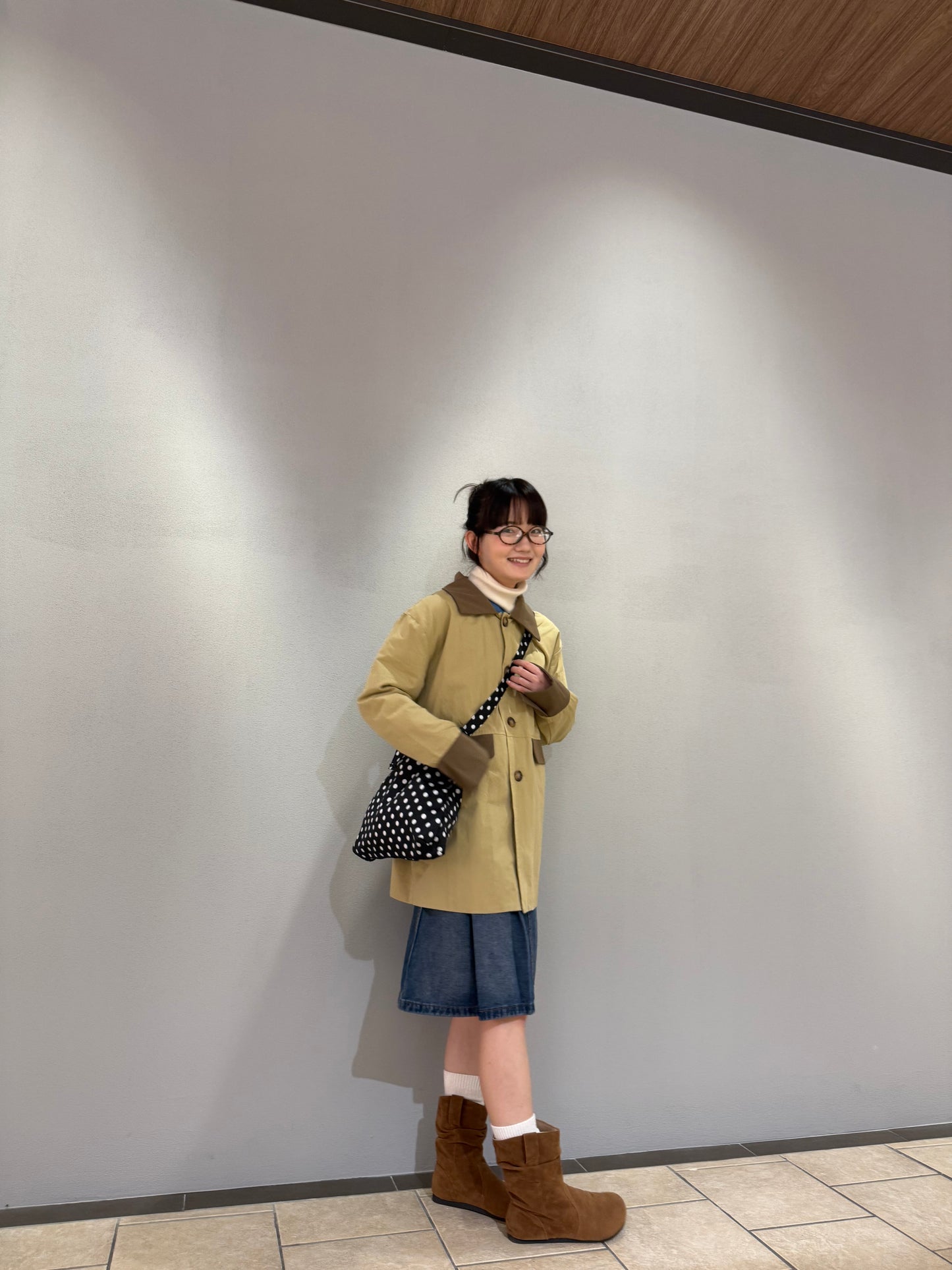 ユニークプリーツデニムスカート DPA43704