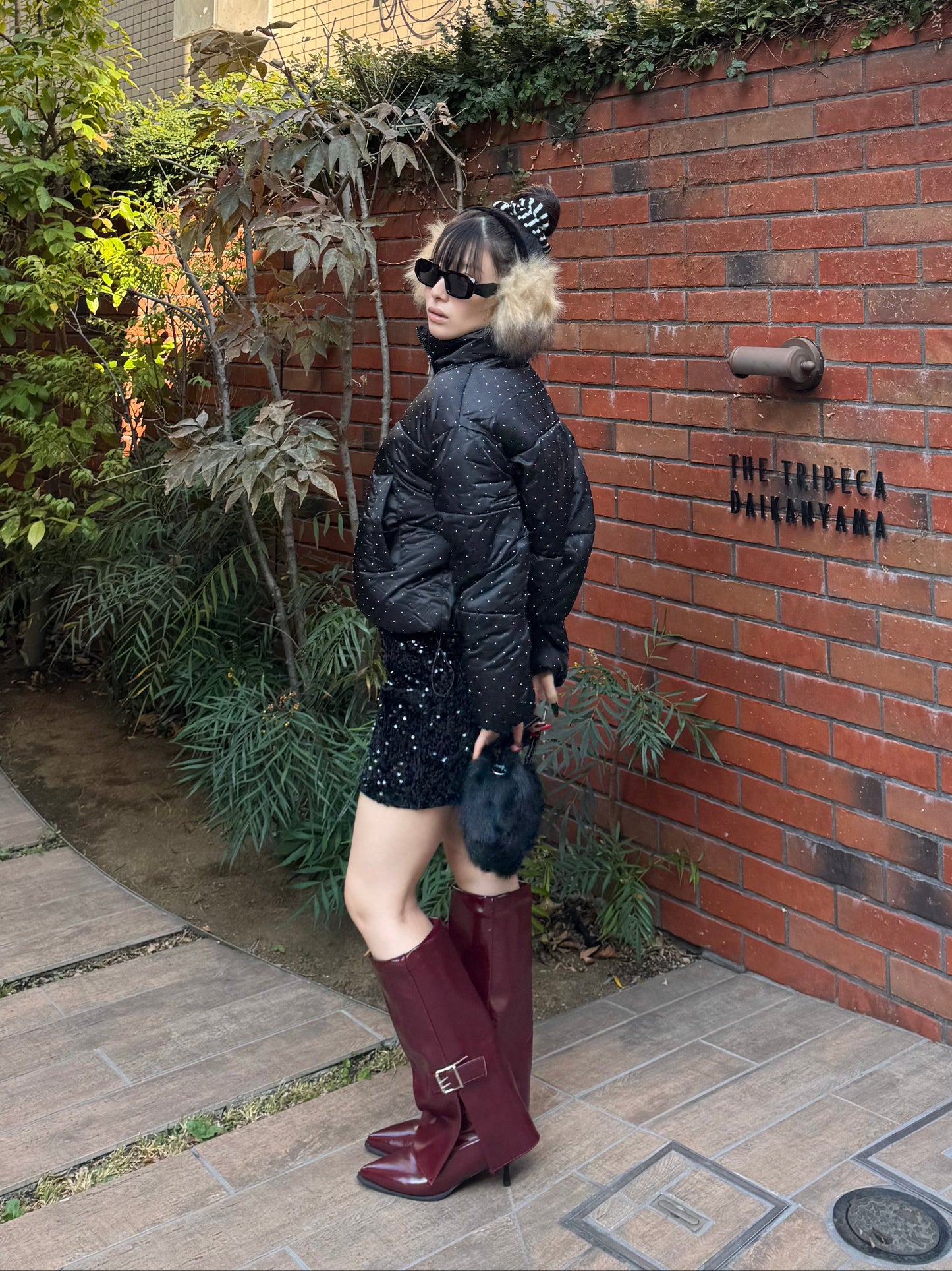 ボルドーバックルブーツ DPB86165