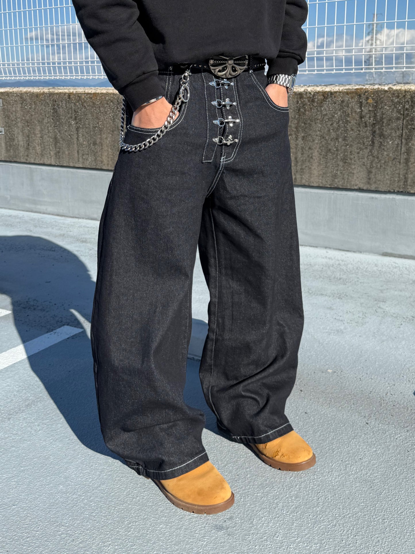 フロントデザインデニムパンツ DPB90108