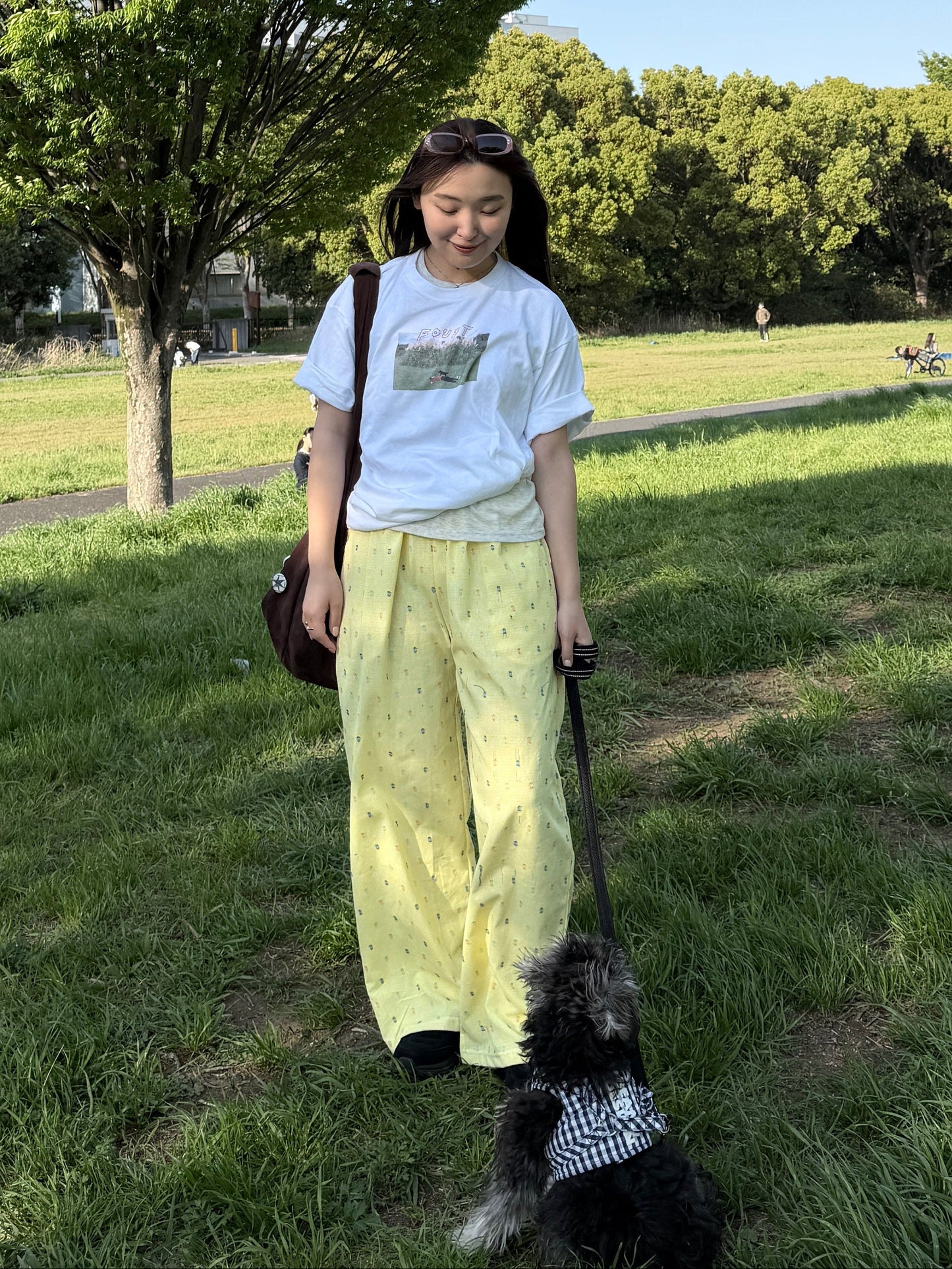 ドットカラー刺繍ワイドパンツ DPB78284