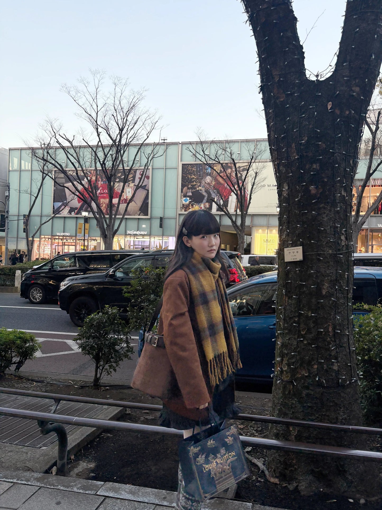 イエローチェックマフラー DPA43729