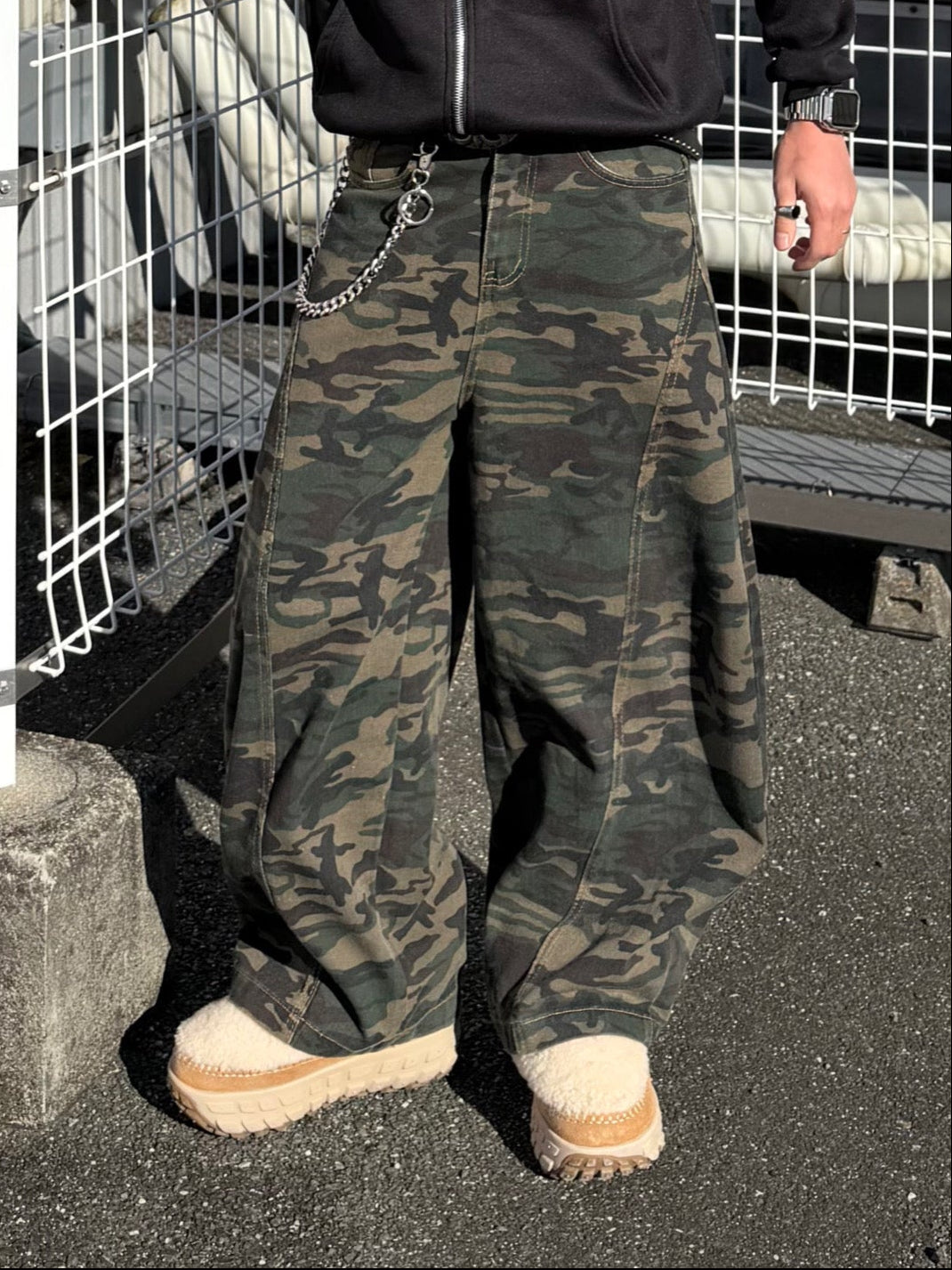 カモフラワイドデニムパンツ DPB90085