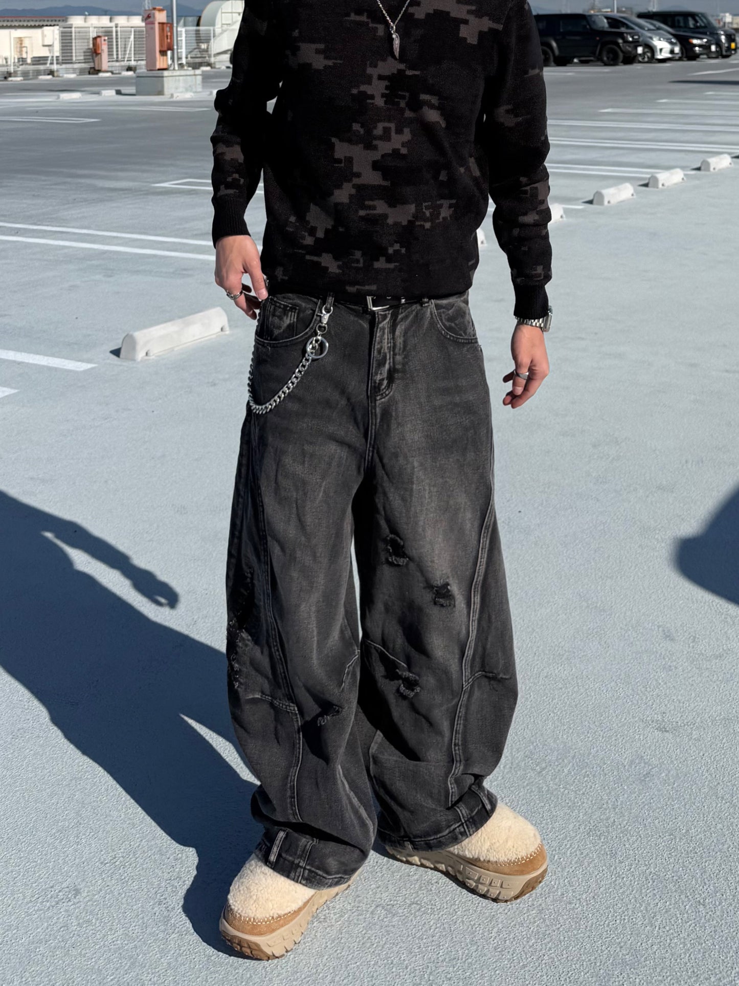 ダメージデザインデニムパンツ DPB90140