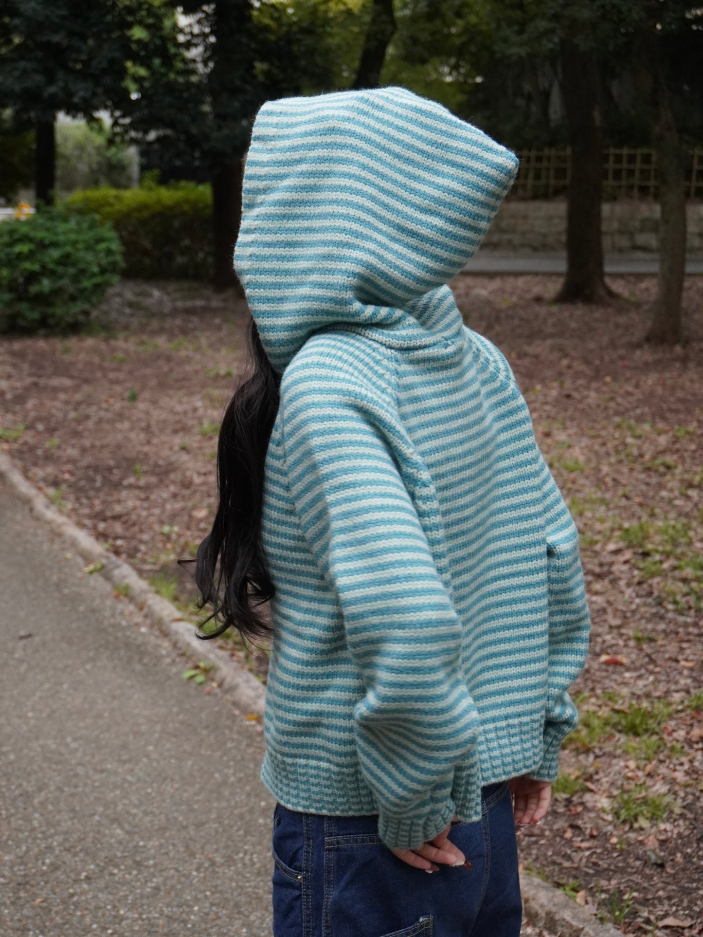 ボーダーニットダブルジップパーカー DPB85367