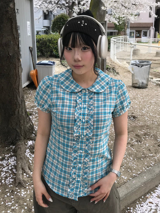 スカイブルーチェックシャツ DPB89244
