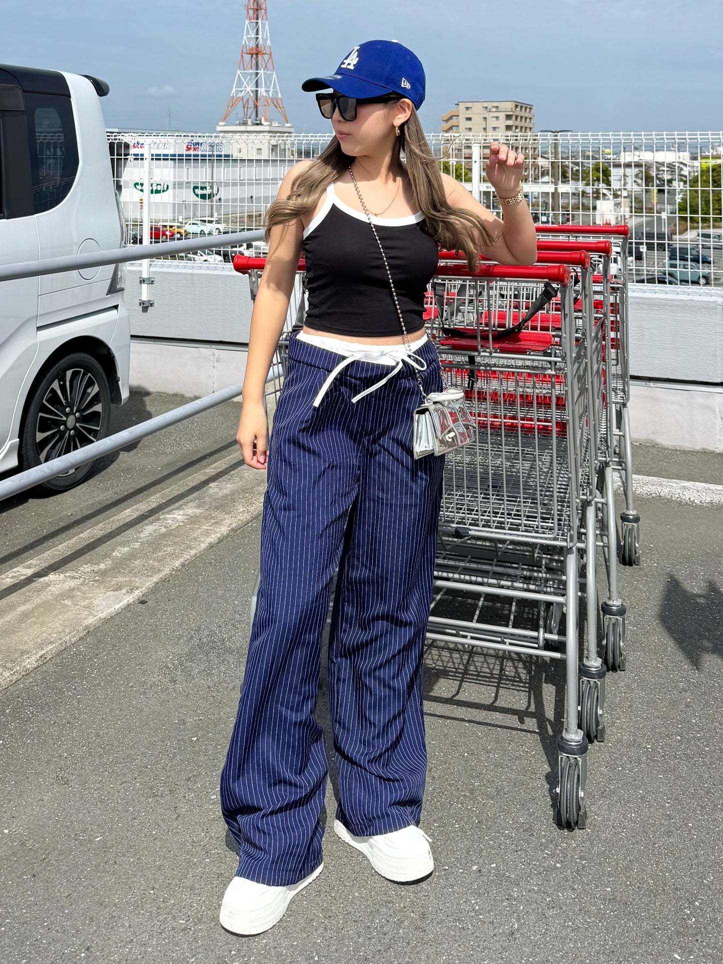 ストライプストレートパンツ DPB73581