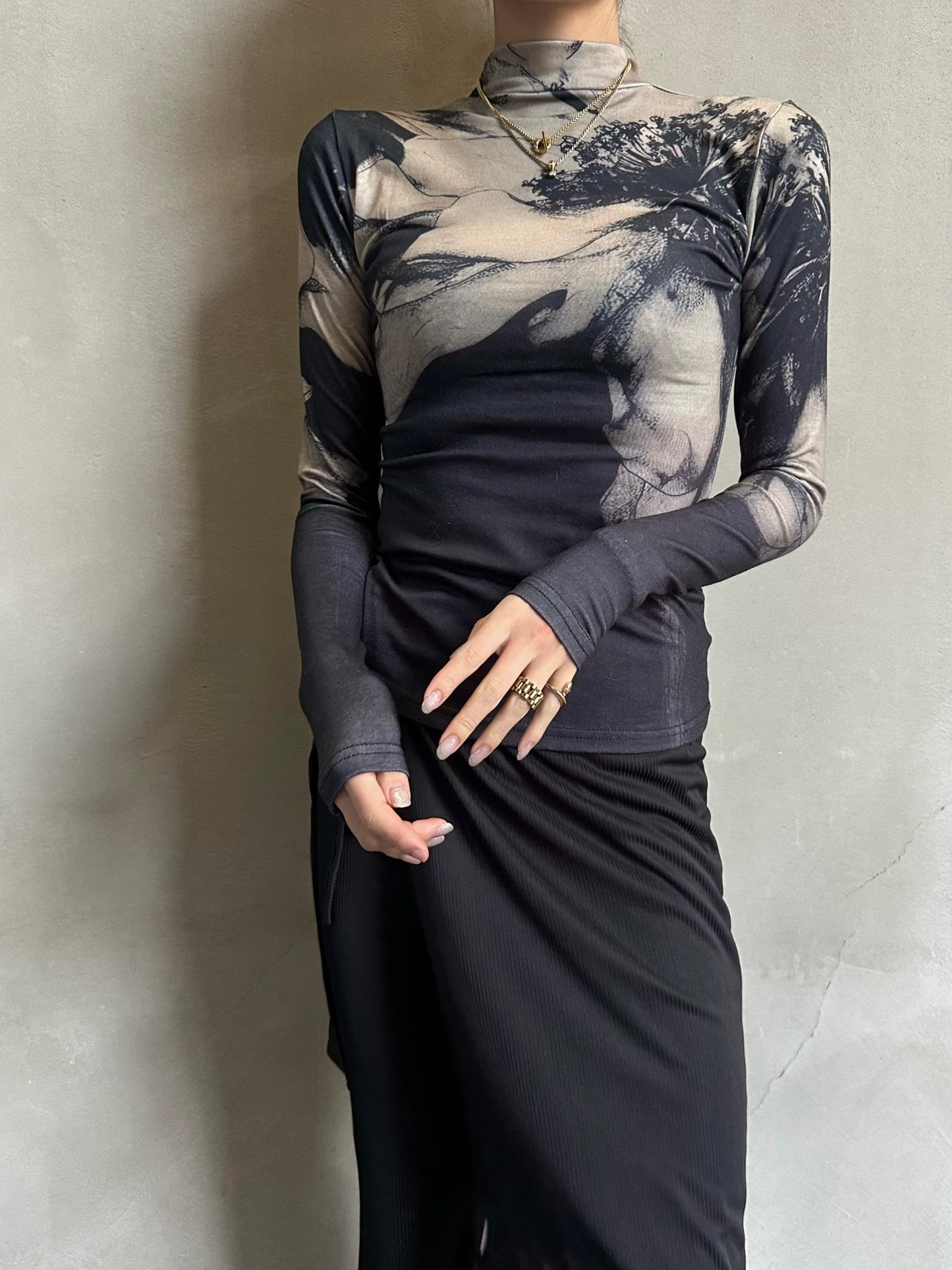 フラワーシースルートップス DPB26661