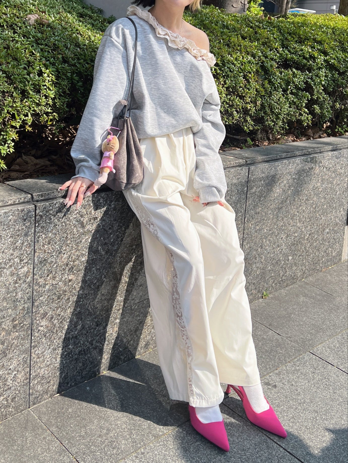 サイドレースラインワイドパンツ DPB79140