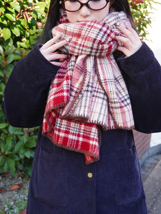 レッドチェックマフラー DPB85428