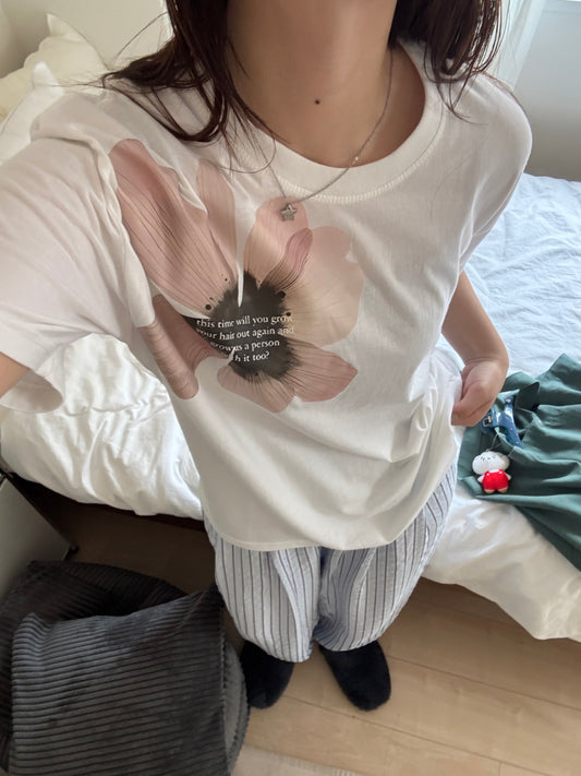ビッグフラワープリントTシャツ DPB78169