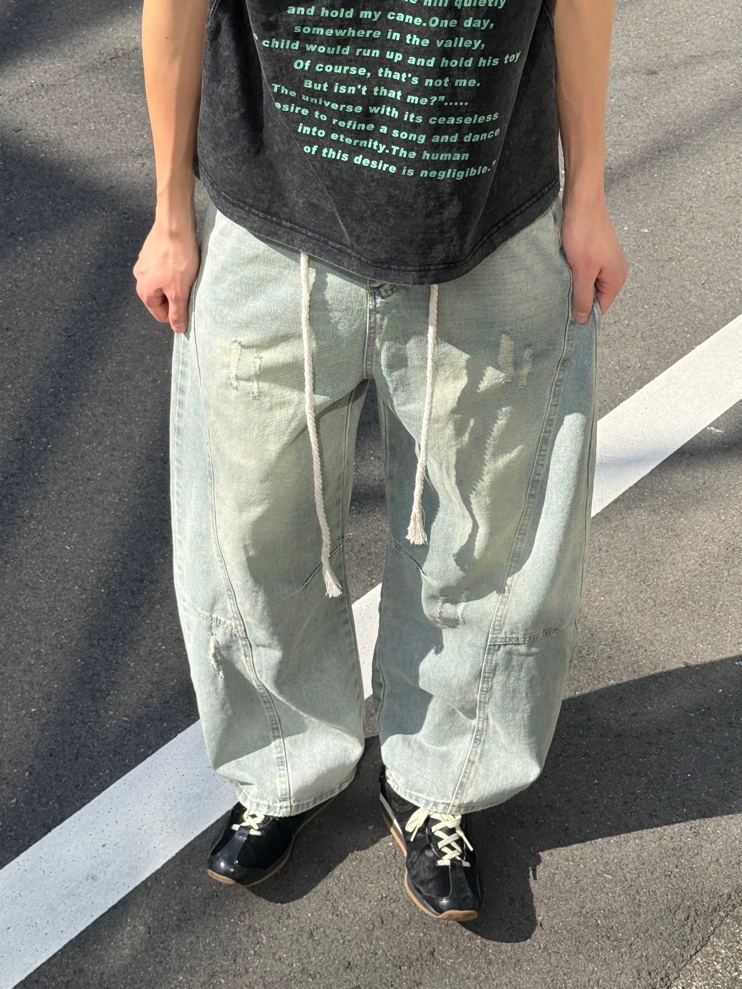 ウォッシュドバルーンデニムパンツ DPC05048