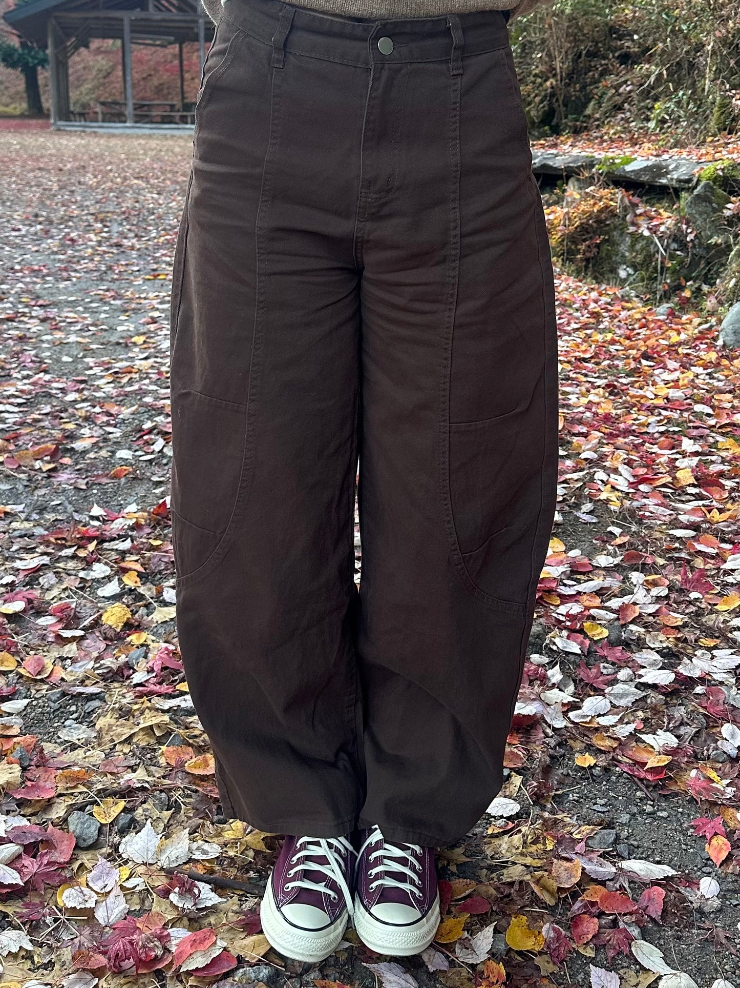 ステッチデザインブラウンパンツ DPB95069