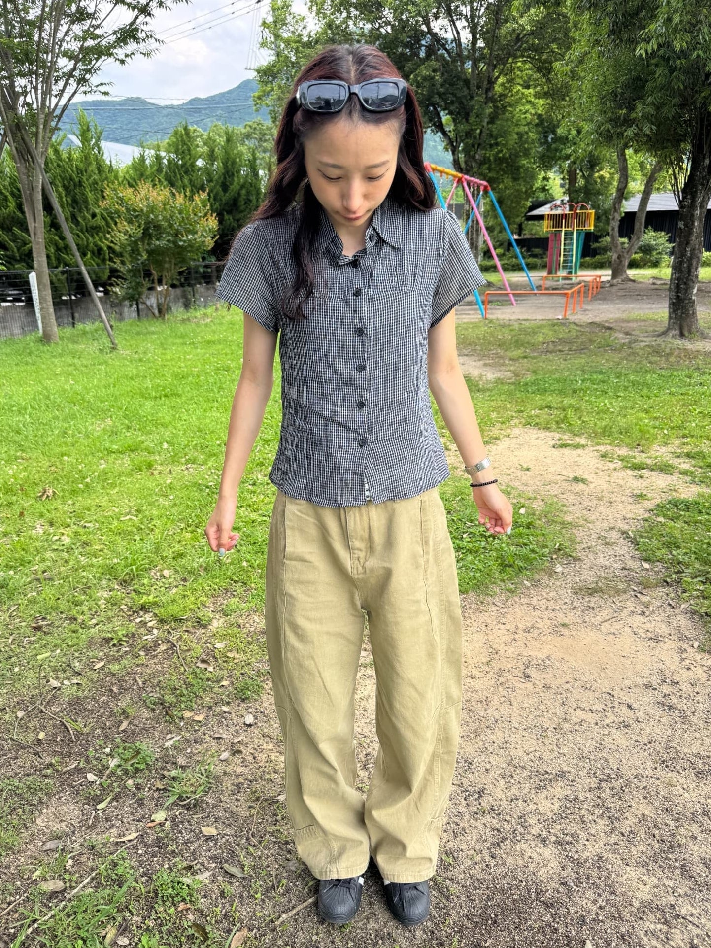 スリムフィットチェックシャツ DPC07036